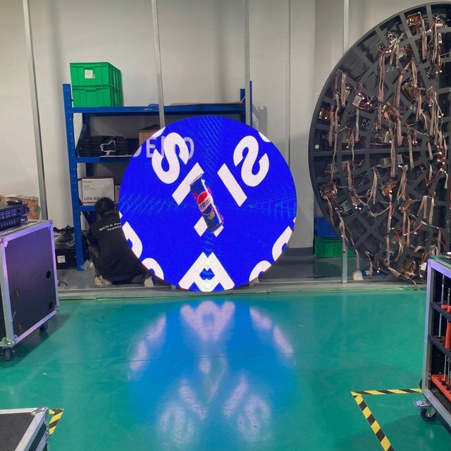 High Quality Custom Led Circular Display Board Business Logo Round Video Wall Billboard for Stage Background