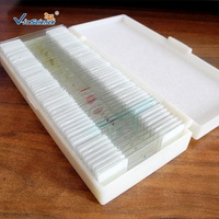 50pcs Set of Kids Learning Biology Prepared Microscope Slides for Middle School Students for Medical Science Studies