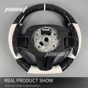 พวงมาลัยแอลอีดีสมาร์ทไฟเบอร์คาร์บอนปลอมแปลงสีเงินกำหนดเองได้ความร้อนที่พวงมาลัยสำหรับ BMW G Series 3 4 5 6 7 8 X3 X4 X5 XM M3 M4 Z4 M8 M5 - Product Image 5