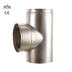 Tuyau de cheminée isolé à double paroi en acier inoxydable avec raccord rapide à verrouillage par torsion pour cheminées autoportantes <span class=keywords><strong>et</strong></span> poêles à <span class=keywords><strong>bois</strong></span> - Product Image 2