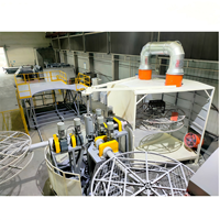 Machine de rotomoulage carrousel pour réservoirs d'eau en plastique à 2-4 bras, machine de rotomoulage pour produits longs
