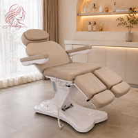Table de massage électrique multifonctionnelle de haute qualité pour soins du visage, avec jambes séparables, idéale pour l'épilation, les soins des cils et les salons de beauté/cliniques.