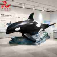 Modèle réaliste de orca pour décoration commerciale de parcs aquatiques et aquariums