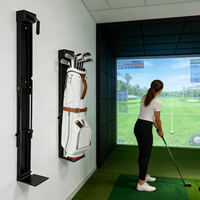 Support mural robuste pour sac de golf JH-Mech, amélioré, pliable, antidérapant, sans outil, longueur réglable, en acier, pour sous-sol