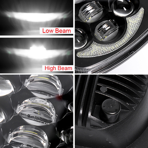 Alta calidad <span class=keywords><strong>7</strong></span> pulgadas 105W camión luz 5X7 Led faro 7X6 ''LED cuadrado sellado haz faros delanteros con DRL para Toyota Hilux Pickup - Product Image 6