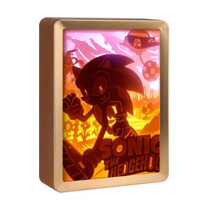 Lampe de sculpture sur papier 3D, personnages d'anime, <span class=keywords><strong>Sonic</strong></span> le hérisson, ornements de bureau, cadre photo, lampe - Product Image 6