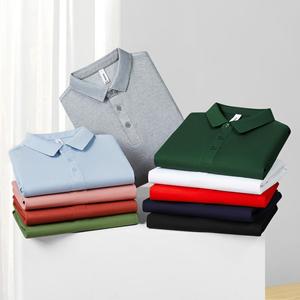 Camisa informal para hombre, manga corta de punto sólido antiarrugas, logotipo personalizado, estilo de Golf frontal, 52.9% algodón, 47.1% poliéster - Product Image 3