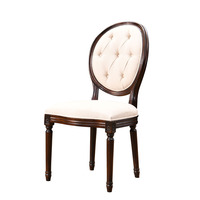 Ensemble de table et de chaises de salle à manger en bois massif de chêne rouge de style américain, table rectangulaire et chaises pour restaurant, salle à manger