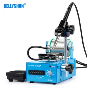 Adjustable constant temperature automatic tin electric soldering iron wiring point soldering 375 station table foot operated