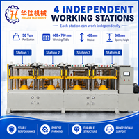 Machine de formage à froid hydraulique EVA personnalisée à 4 stations pour les pochettes, sacs et étuis de ceinture tactiques