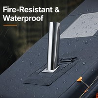 Tente Cabine Gonflable Quatre Saisons Robuste en Oxford 300D Imperméable avec Poutres Pneumatiques et Ouverture pour Cheminée