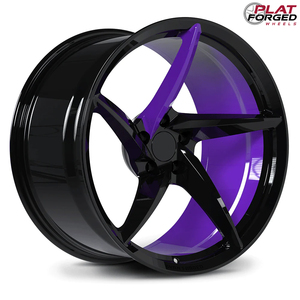 Cerchi in Lega Forgiati Monoblocco Personalizzati Nero Lucido <span class=keywords><strong>Rosso</strong></span> Spazzolato Concavi Profondi 20 21 22 Pollici per Chevrolet Corvette Camaro - Product Image 5