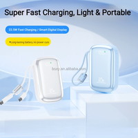 Nouvelle mini batterie externe portable personnalisée avec logo, 20000 mAh, charge rapide 20W, design ultra fin, compatible Japon, Type-C intégré