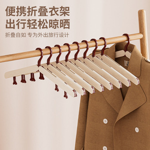 Foldable Clothes Hanger With <b>Clips</b> For Travel Drying Clothes And Socks Hotel Use - Product Image 4