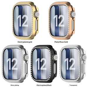 Carcasa Hueca con Diamantes Brillantes para <span class=keywords><strong>Apple</strong></span> Watch Series 12 43mm 47mm, Protector de Pantalla de PC, Accesorios para <span class=keywords><strong>Apple</strong></span> Watch 12 - Product Image 6