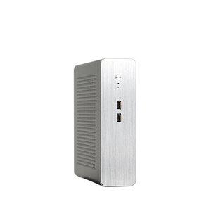 Boîtier PC Mini ITX horizontal personnalisé en aluminium avec ports USB frontaux, châssis HTPC entièrement personnalisable pour le home cinéma et les médias - Product Image 3
