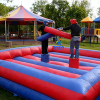 Offre Spéciale – Jeu d'Arène de Combat de Gladiateurs Gonflable en PVC Écologique pour Deux Joueurs – Bâtons de Compétition pour Enfants et Adultes – Location