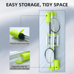 ชั้นวางแบดมินตัน10.5นิ้วแบบพกพาน้ำหนักเบาใช้กลางแจ้งพร้อมลูกแบดมินตัน2ลูก - Product Image 2