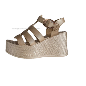 Women Large Woven <b>Wedge</b> <b>Sandals</b> Summer New Style <b>Platform</b> Thick Sole European and American Roman <b>Sandals</b> - Product Image 5