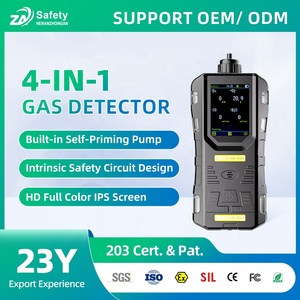 เครื่องตรวจจับก๊าซหลายชนิดแบบพกพาคุณภาพสูง S316 เครื่องตรวจวัดก๊าซส่วนบุคคล 4 ชนิด พร้อมหน้าจอแสดงผลและปั๊มดูด - Product Image 1