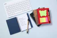 Buku catatan kustom dengan pena dan catatan tempel personalisasi catatan tempel kertas Kraft Notebook kecil Mini