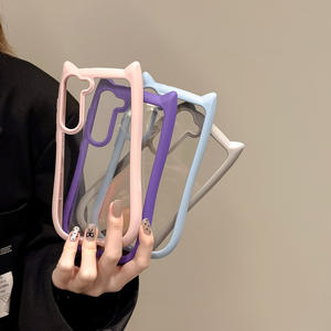 Coque de téléphone portable transparente avec oreilles de chat mignonnes pour Samsung Galaxy S24 S25 S26, coques transparentes Catwomen - Product Image 6