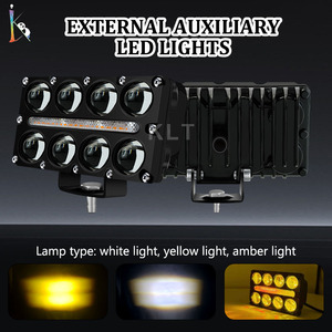 <span class=keywords><strong>KLT</strong></span> Nouveau design, projecteur de moto bicolore blanc-jaune, 8 lentilles, lampe de <span class=keywords><strong>conduite</strong></span> pour moto, projecteur auxiliaire pour moto - Product Image 2
