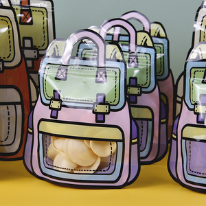 Die Cut School Shaped Ziplock Bag Child Gift Candy Packaging Storage Bag for Child Food Snack Bag Low MOQ - Product Image 2