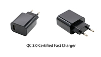 Chargeur mural rapide USB-A QC3.0 20W certifié CE ETL, adaptateur secteur multi-prises pour appareils mobiles
