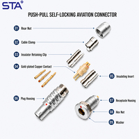 Connecteur industriel FGG à prise droite, auto-bloquant, push-pull, 00B 0B 1B 2B 3B 2 3 4 5 6 7 8 9 10 12 14 16 18 19 20 26 30 broches