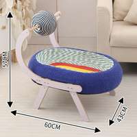 Offre Spéciale : Lit-griffoir pour chat intégré avec corde étoilée, grande boule à griffer et bac de jeu, pour jeu d'intérieur, Vente en gros