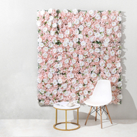 Tissu en rouleau blanc rose fleurs, toile de fond murale pour mariage décoratif