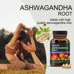 OEM Herbal <strong>Supplements</strong>: Ashwagandha Ayurvedic Extract Powder 1%-10% &amp; Ashwagandha Root Extract Capsules 500mg - 60 Caps/Bottle - Product Image 2