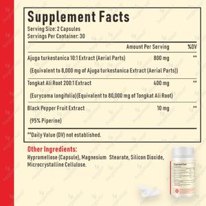 AegleWell Turkesterone & Tongkat Ali Supplément avec Ajuga Turkestanica Augmente l'endurance, la croissance musculaire maigre et la récupération - Product Image 2