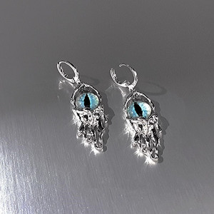 Boucles d'oreilles créoles tendance <span class=keywords><strong>pour</strong></span> femmes, colliers <span class=keywords><strong>yeux</strong></span> bleus, accessoires de bijouterie - Product Image 3
