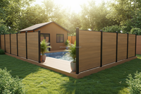Revêtement de sol extérieur en bois et plastique, 1 pièce