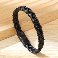 Bracelet unisexe classique en acier inoxydable plaqué or 18 carats, best-seller transfrontalier Europe États-Unis, nouveauté