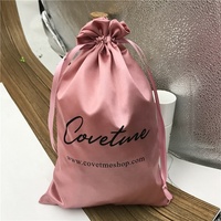 Sac d'emballage à cordon en satin de luxe pour extensions de cheveux naturels, pochette anti-poussière en satin de soie pour perruques, sac de rangement pour chapeaux et casquettes