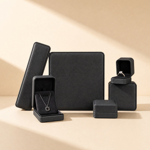 ชุดกล่องเครื่องประดับคริสต์มาสหนังกลับสีดำ Zebopak พร้อมแหวน สร้อยคอ จี้ ของขวัญวันหยุด คอลเลคชั่นจากผู้ผลิต - Product Image 2