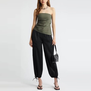 Stylish Women's Strapless Tube Top With Green Color Elegant Blouses & <b>Shirts</b> - Product Image 2