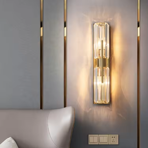 Nouveau design nordique postmoderne éclairage en cristal pour la maison applique murale à led moderne d'intérieur pour chambres d'hôtel - Product Image 5
