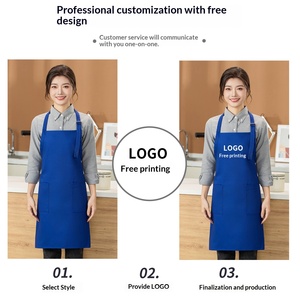 Tablier en coton ignifuge unisexe pour la restauration, le soudage électrique, le meulage et le service, uniforme anti-salissures pour <span class=keywords><strong>barman</strong></span> en milieu de restauration - Product Image 3