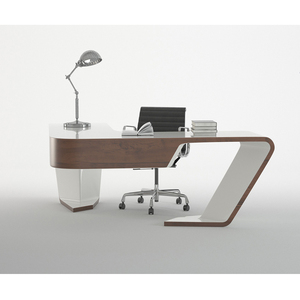 Alto brillo de piedra Artificial de madera de la habitación de escritorio de oficina Secretario de mesa de trabajo de - Product Image 3