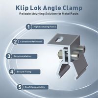 Jinda Klip Lok Winkelklemme Aluminium 6005-T5 Eloxiert Solarmontageklemme 60m/s Windlast 25 Jahre Lebensdauer für 760/820