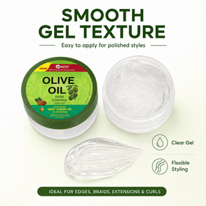 Gel Professionale per il Controllo dei Bordi 64g, Trasparente, con Olio d'Oliva, Tenuta Extra Forte, Senza Residui, Non Untuoso, per Trecce e Bordi - Product Image 5