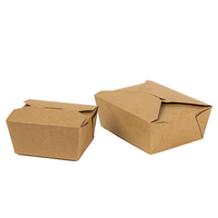 Boîte alimentaire en papier kraft biodégradable écologique personnalisée |   Emballage jetable résistant à la graisse et aux fuites pour sushis et salades