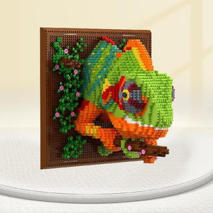 Decoración de Pared 3D DIY con Colgante de Animal, Bloques de Construcción, Cabeza de Tiburón Monstruo, Mural, Decoración del Hogar, Escultura de Pared de Plástico, Modelo de Juguete - Product Image 3