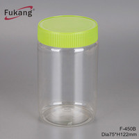 Pot en plastique pour beurre de cacahuète, prix avantageux, en promotion, contenant alimentaire transparent en PET avec couvercle à vis / pots en PET avec couvercles