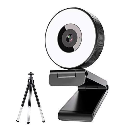 Night Vision  Hot Ring Light Webcam Full HD 1080P Fixed Focus USB Web Camera with Microphone Light Tripod