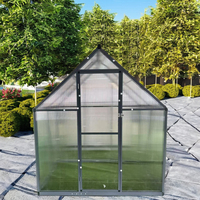 Serre installation rapide Polycarbonate mur toit évent solide cadre en aluminium traité sous pression extérieur arrière-cour plante domestique